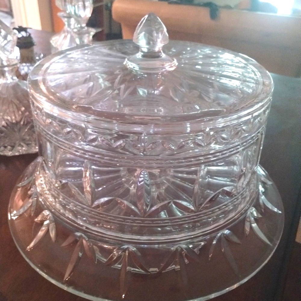 Waterford Crystal Marquis Large Cake Plate & Dome Finley 3 in 1